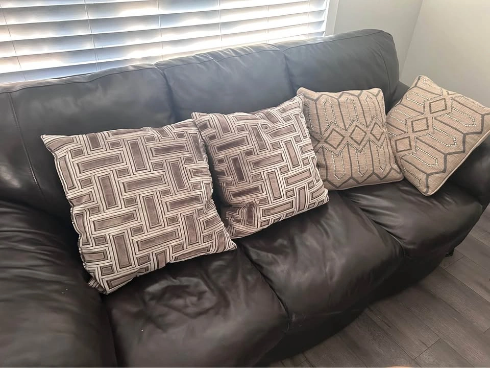 Set of 4 Neutral Patterned Accent Throw Pillows - photo 4