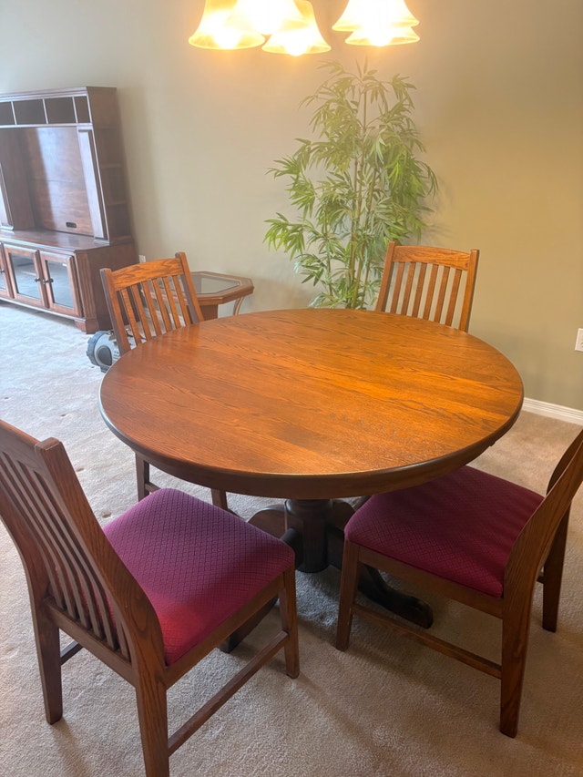 Solid Oak Dining Table + 6 Chairs - photo 2