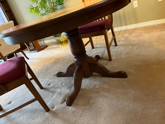 Solid Oak Dining Table + 6 Chairs - photo 5