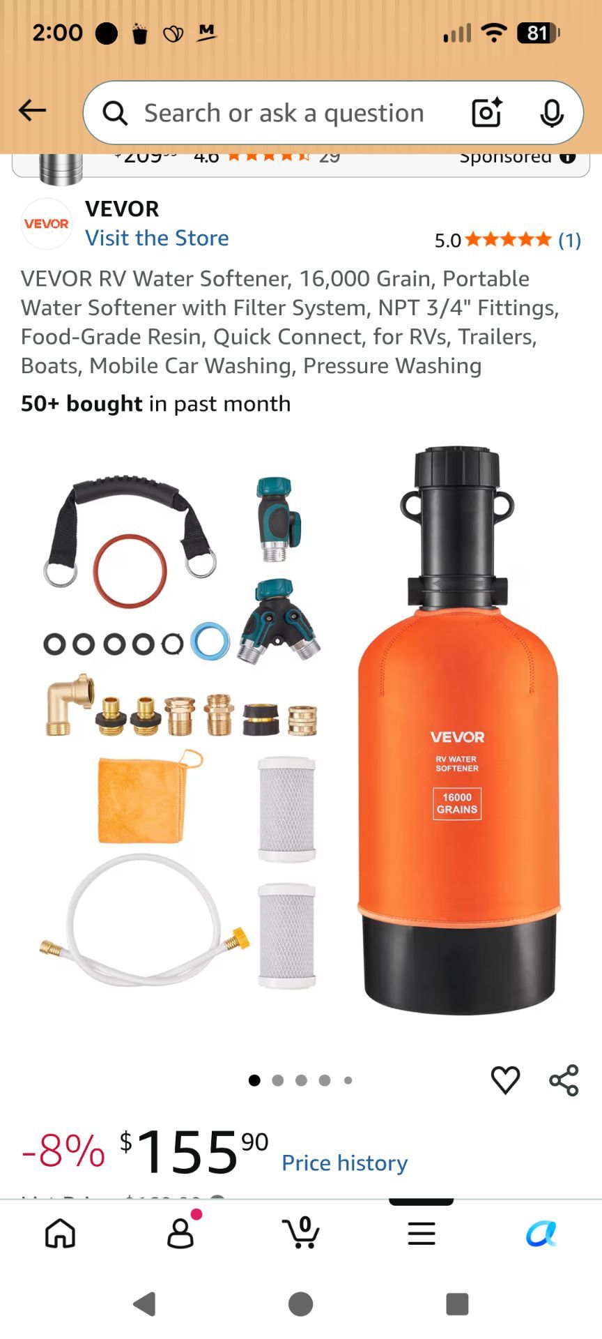 Vevor RV water softener - photo 2