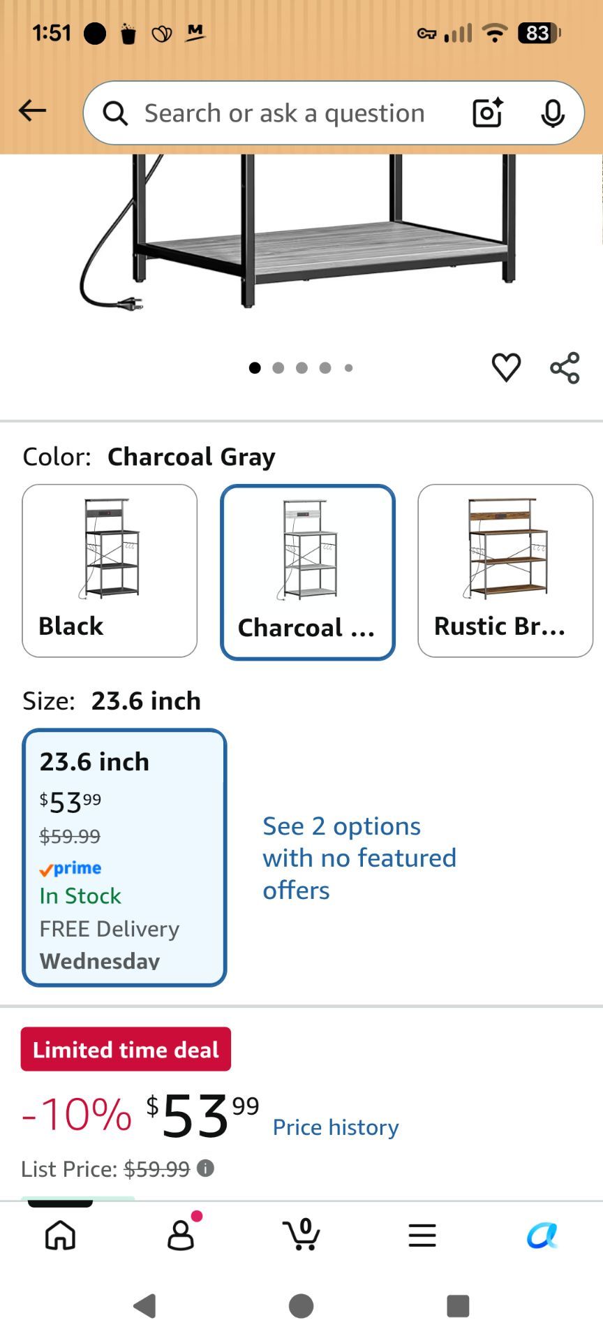 Kitchen bakers rack with outlet - photo 3