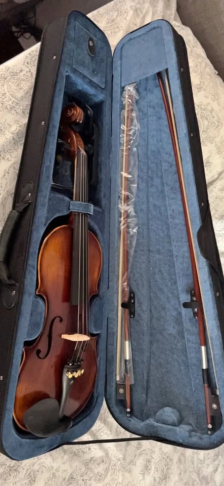Mendini by Cecilio Violin with Case and Two Bows