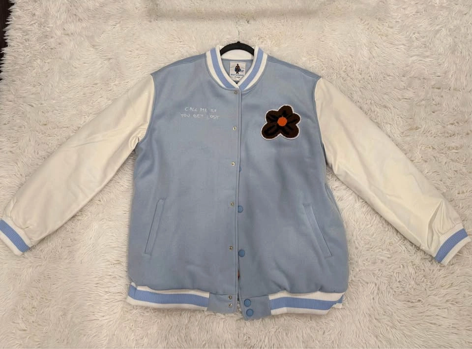 Golf le Fleur Varsity Jacket, Blue & White XL