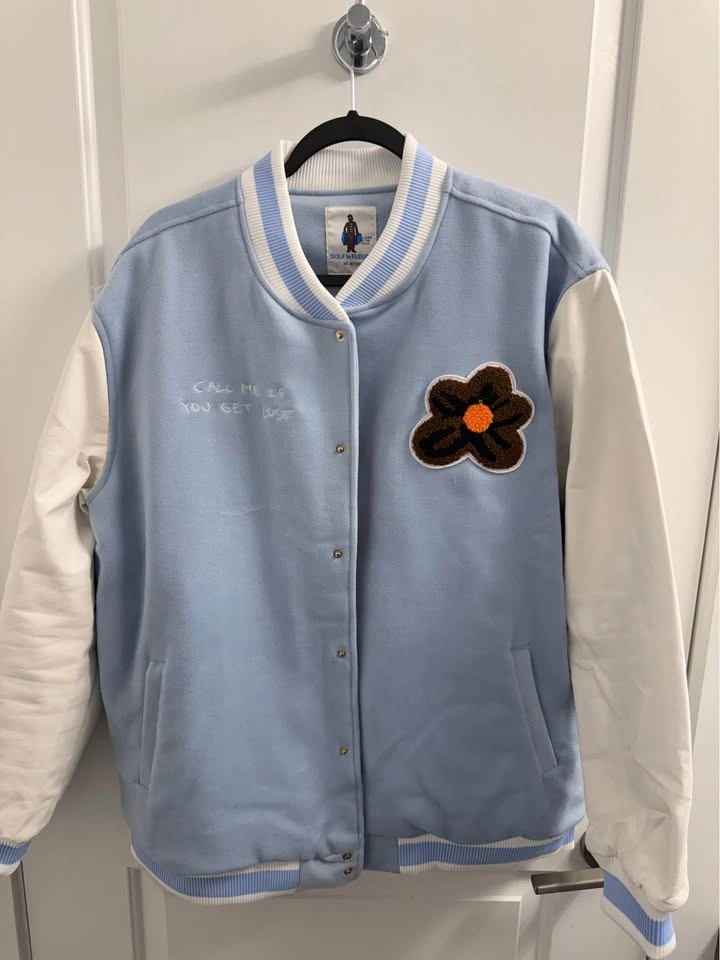 Golf le Fleur Varsity Jacket, Blue & White XL - photo 2