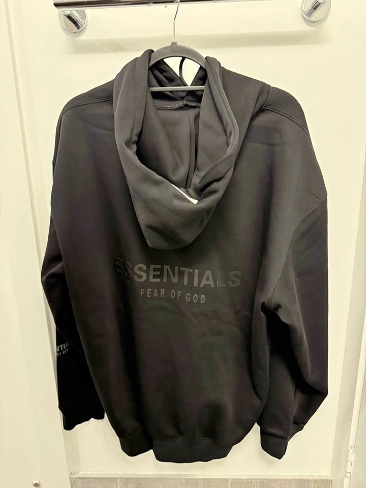 Xl Essentials Fear of God Black Hoodie