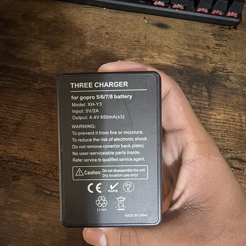 XH-Y3 Triple Battery Charger USB w/ LCD for GoPro HERO5 6 7 8 - photo 5