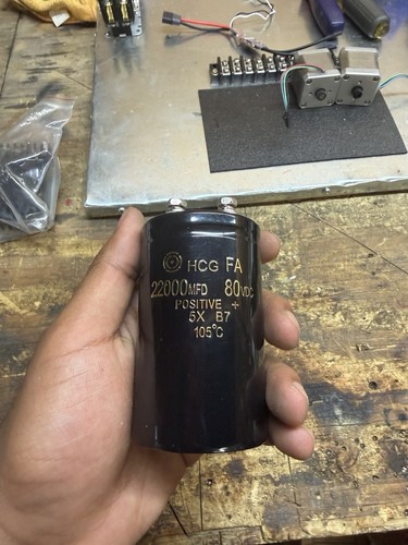 HCG FA 22000uF 80VDC Aluminum Electrolytic Chassis Mount Screw T - photo 2