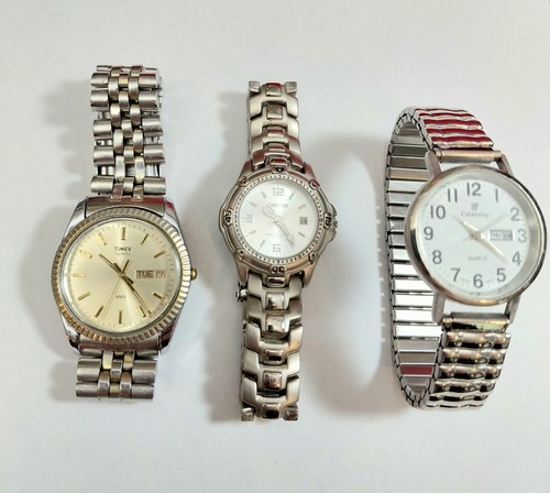 Vintage Quartz Watches - Timex, Celebrity, Chrome - Lot of 3