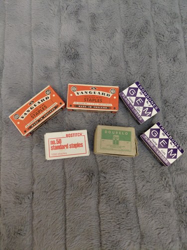 Vintage Office Stationery Lot Vanguard Bostitch Staples Gem Doub