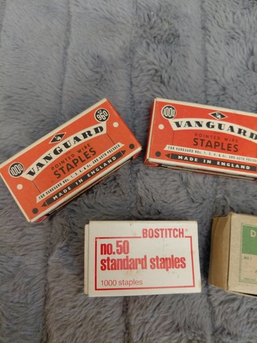 Vintage Office Stationery Lot Vanguard Bostitch Staples Gem Doub - photo 2