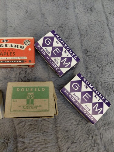 Vintage Office Stationery Lot Vanguard Bostitch Staples Gem Doub - photo 4