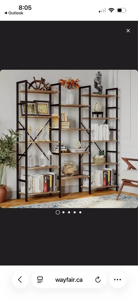 Maziah Bookcases And Bookshelves - Industrial Brown - photo 2