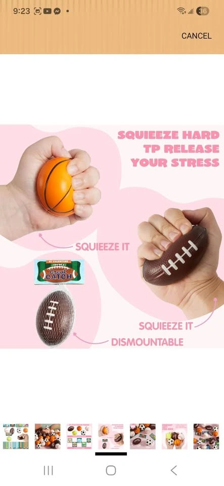 Football Stress Ball Keychain Lots - pack of 20 - photo 5