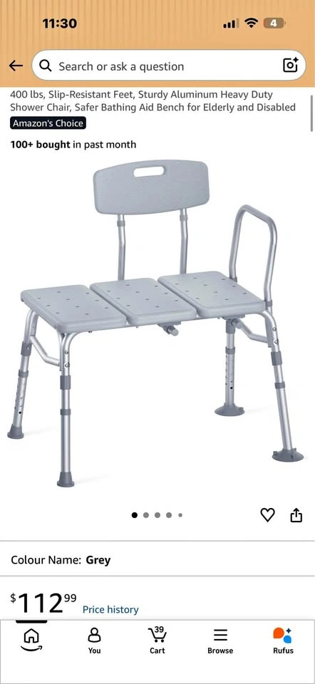 Homland BC4 Heavy Duty Shower Chair