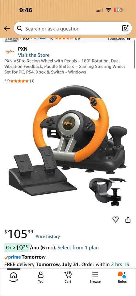 PXN V3Pro Racing Wheel with Pedals - photo 2