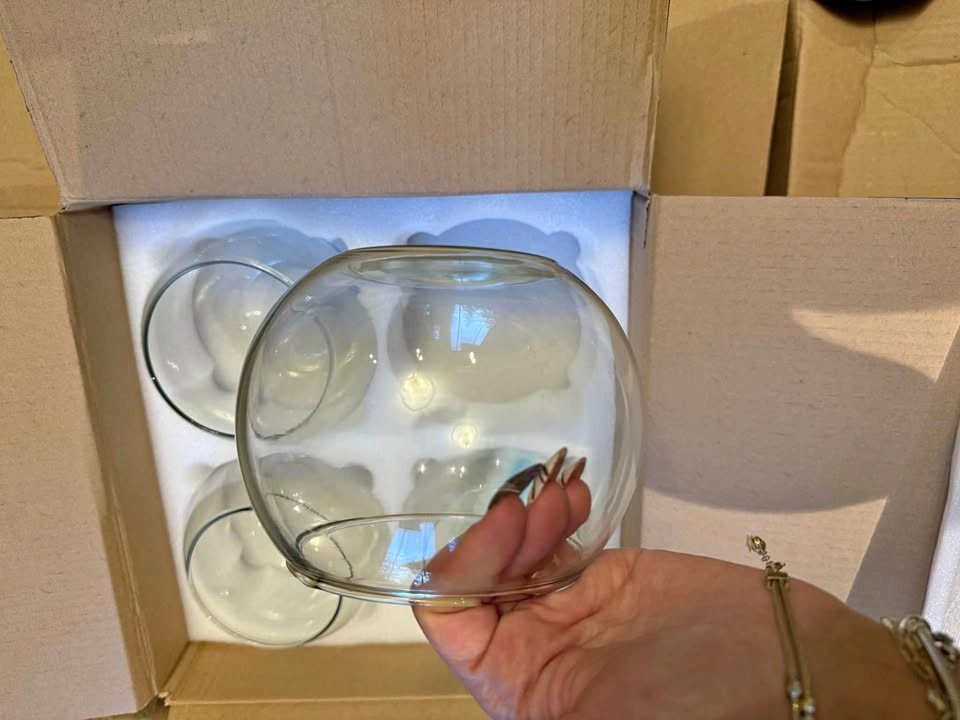 Set of 4 Glass Fish Bowls