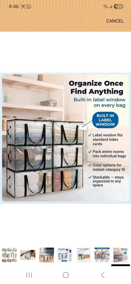 Extra Large Clear Moving Bags Brand new - photo 2
