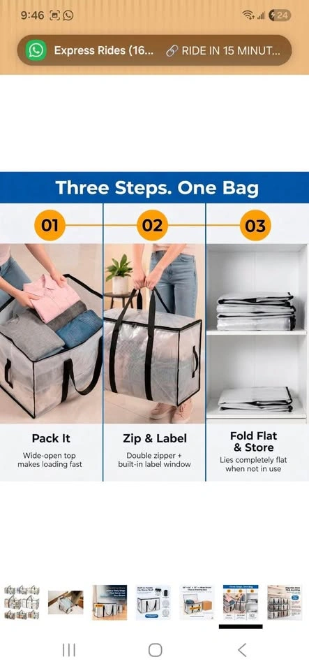 Extra Large Clear Moving Bags Brand new - photo 3