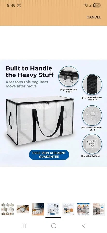 Extra Large Clear Moving Bags Brand new - photo 5
