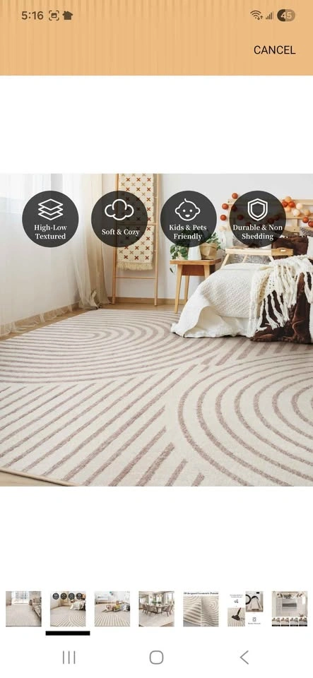 8x10 Boho pattern area rug Sealed package - photo 3