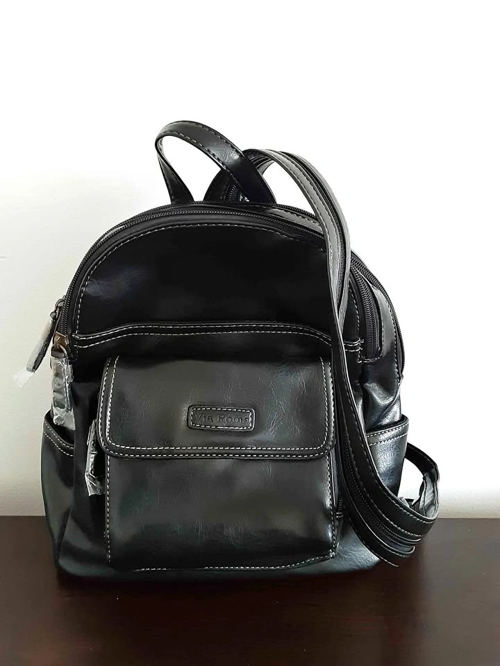 Brand New Via Roma Black small backpack purse