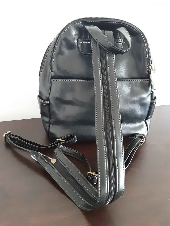 Brand New Via Roma Black small backpack purse - photo 2