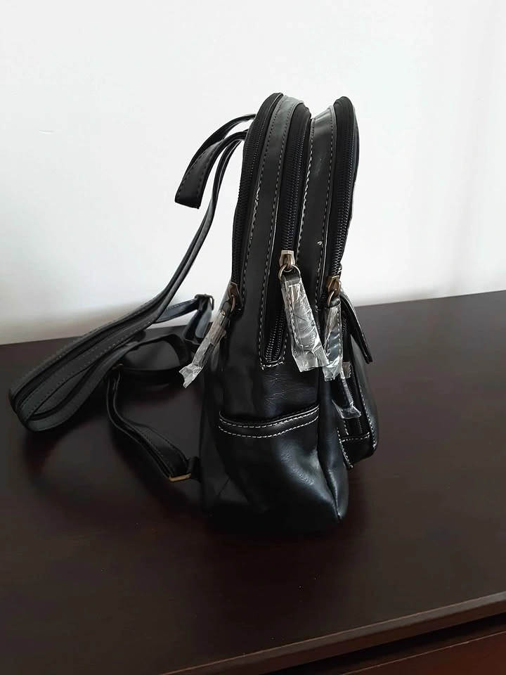 Brand New Via Roma Black small backpack purse - photo 3