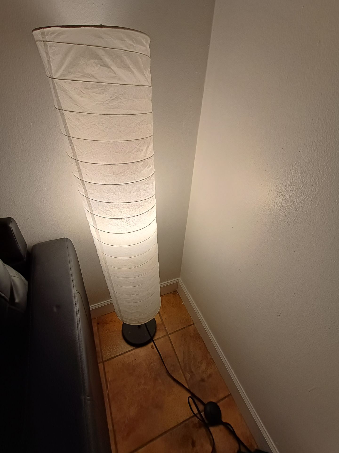 Ikea Floor Lamp Tall White Round Paper Shade