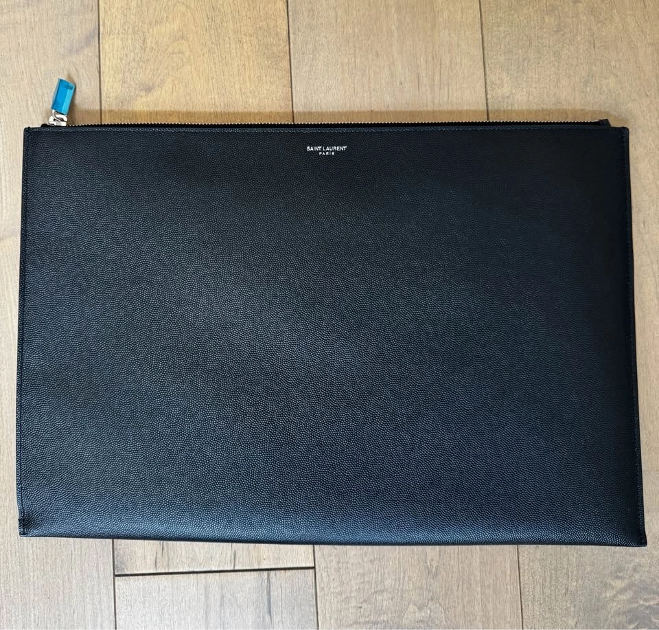 Saint Laurent YSL Leather Clutch/Document Holder - photo 2