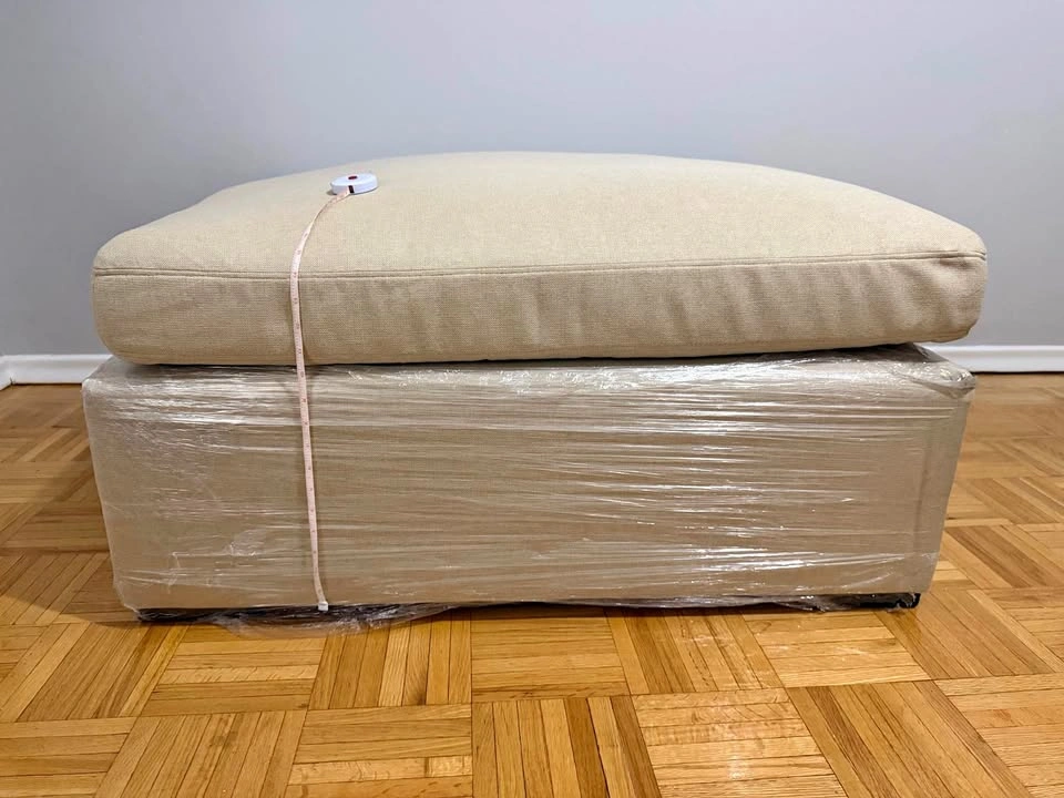 Square Fabric Ottoman