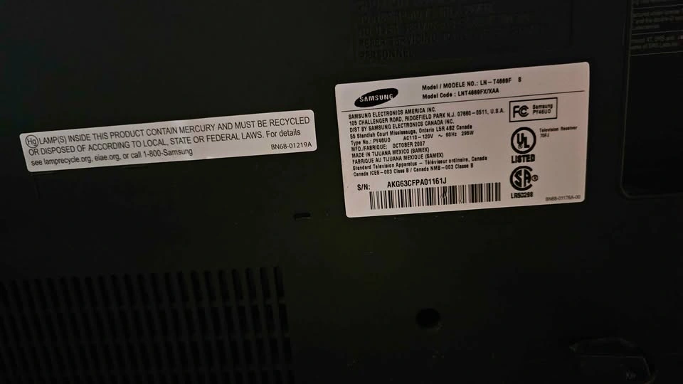 Samsung 46" 1080p LCD TV (LN-T4665F) - No Stand/Wall Mount - photo 3
