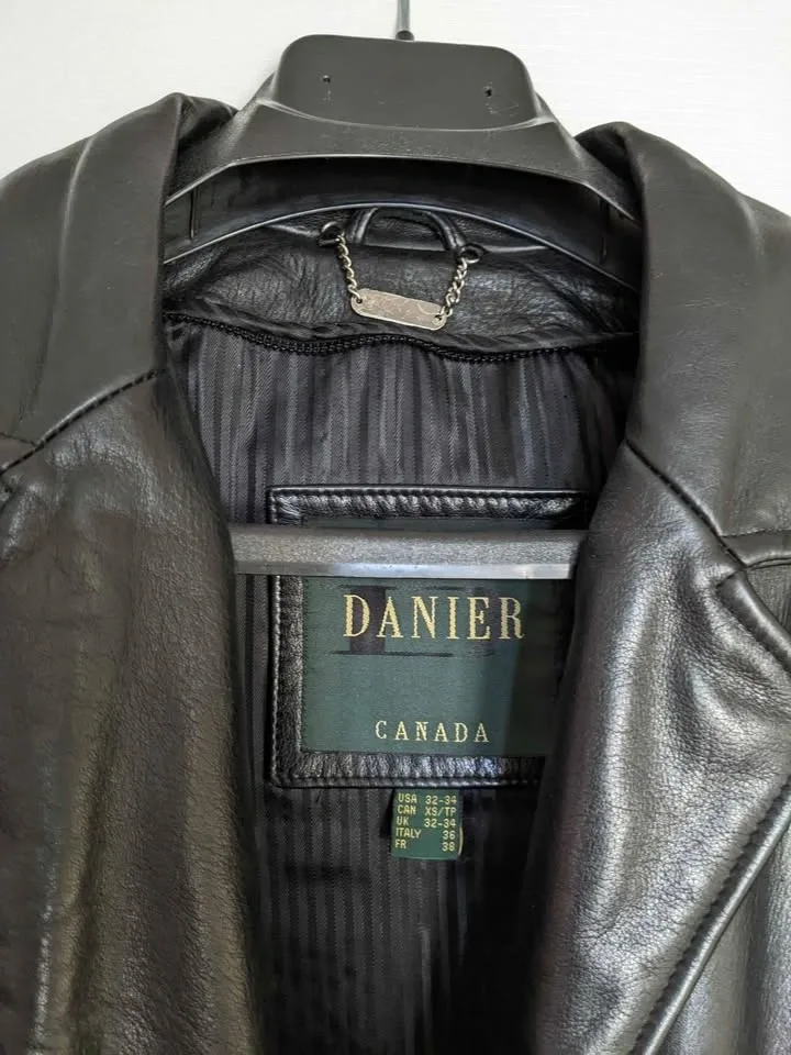 Black 3/4 length real leather men's jacket - photo 3