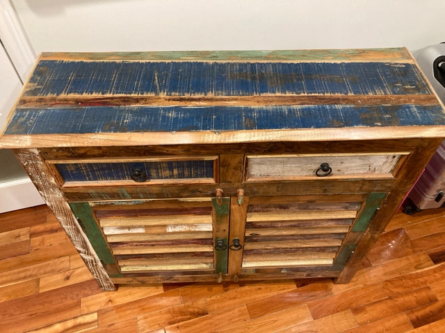 Reclaimed pine storage cabinet - photo 2