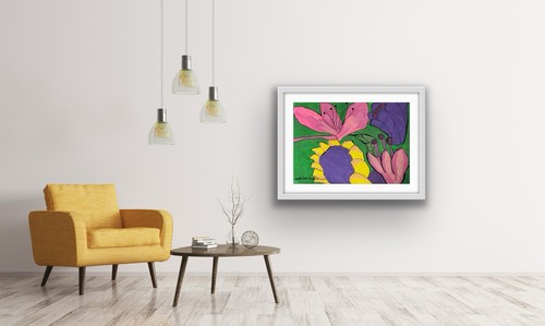 Original Abstract Painting Modern Pop Art Blue Brown Green - photo 3