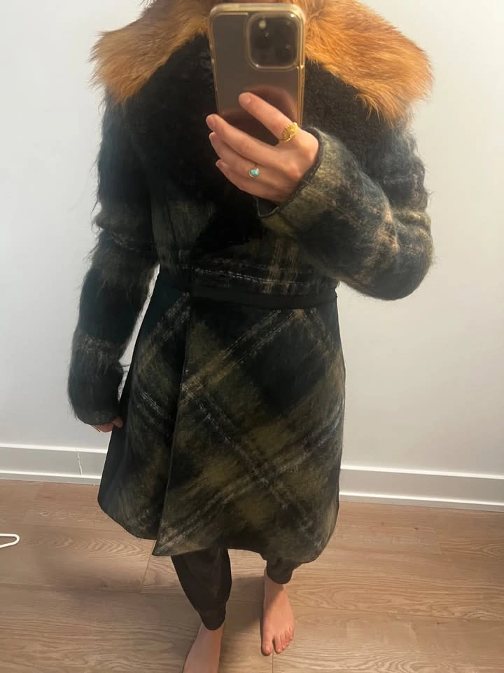 Moncler Fur Wool Coat - photo 2