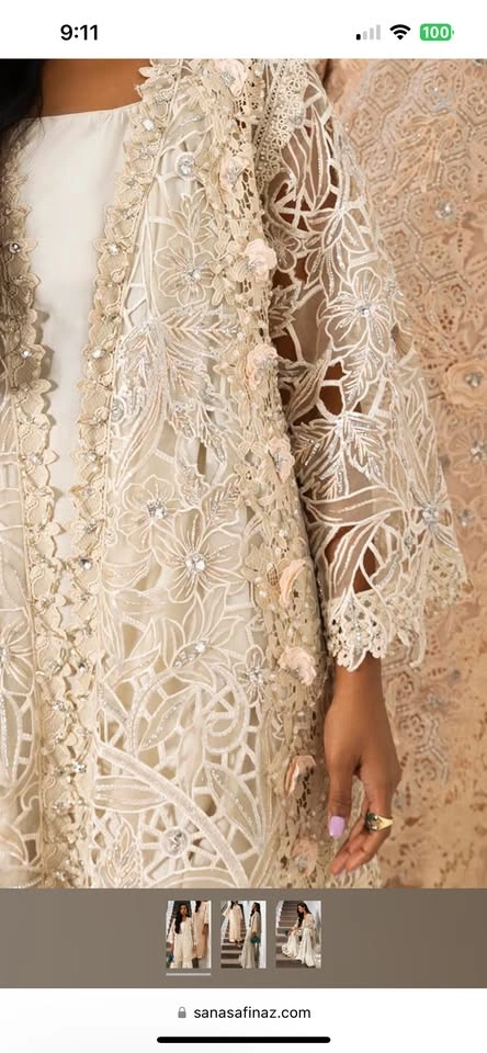 Sana Safinaz Cream Outfit XS - photo 2