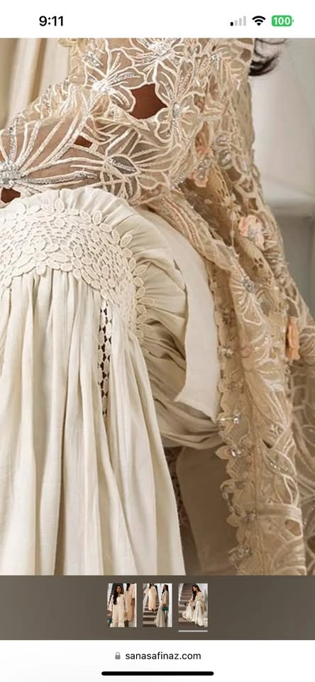 Sana Safinaz Cream Outfit XS - photo 3