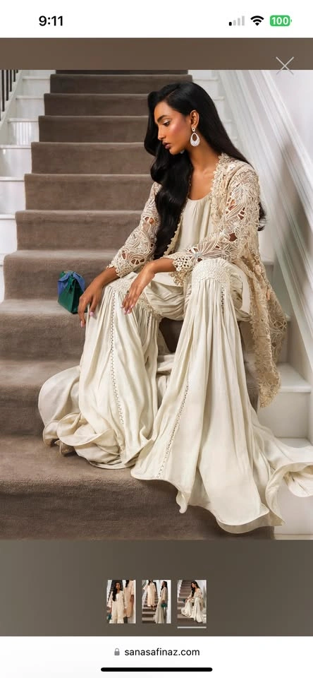 Sana Safinaz Cream Outfit XS - photo 5