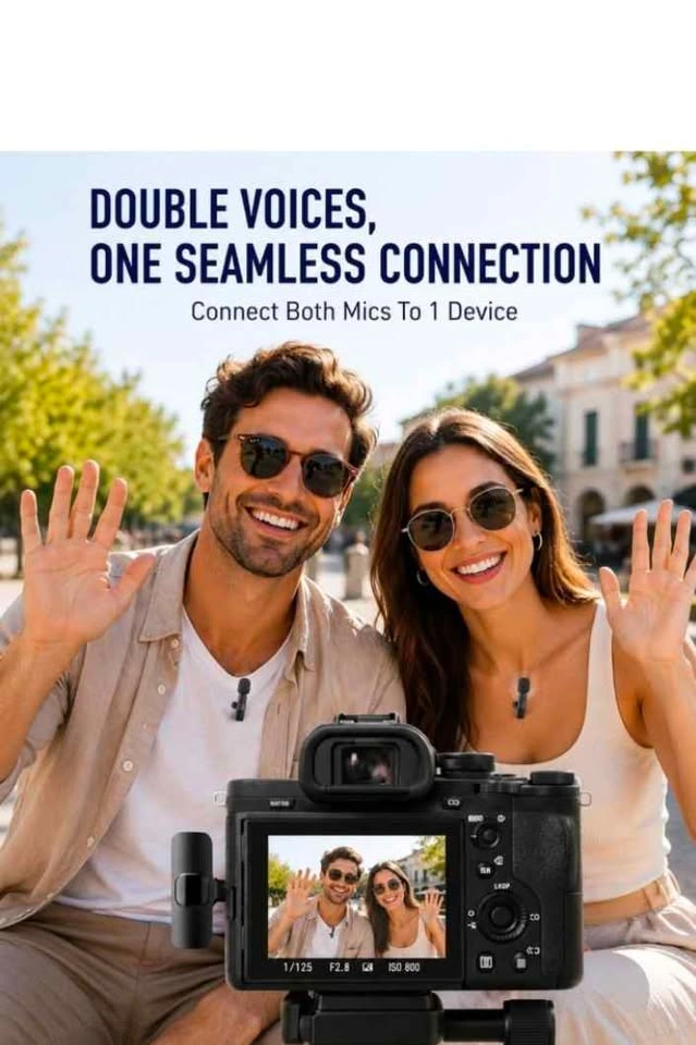 Wireless Lavalier Microphone for iPhone/iPad/Android, 2-Pack NEW - photo 4