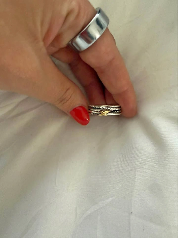 David Yurman X Crossover Ring with 18K Gold