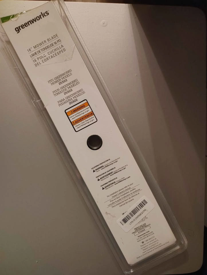 Greenworks 16" Lawn Mower Replacement Blade (Model 29512) - photo 2