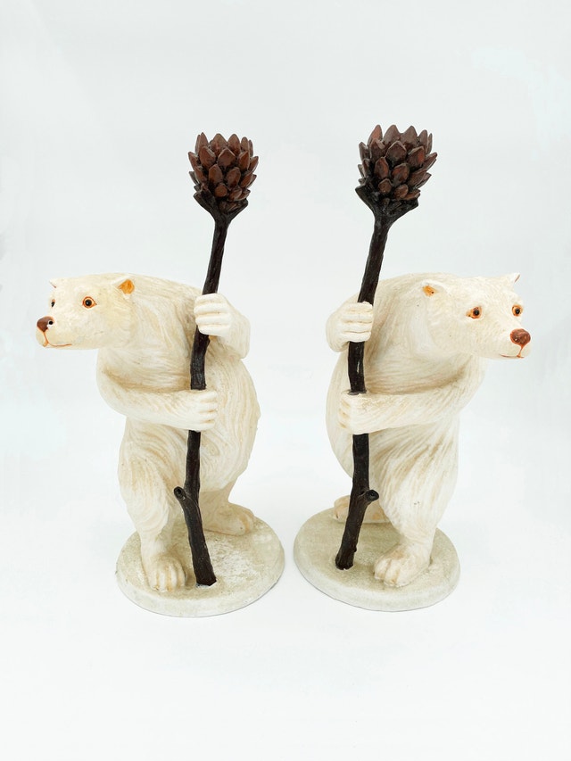 Polar Bear Candlestick Holders
