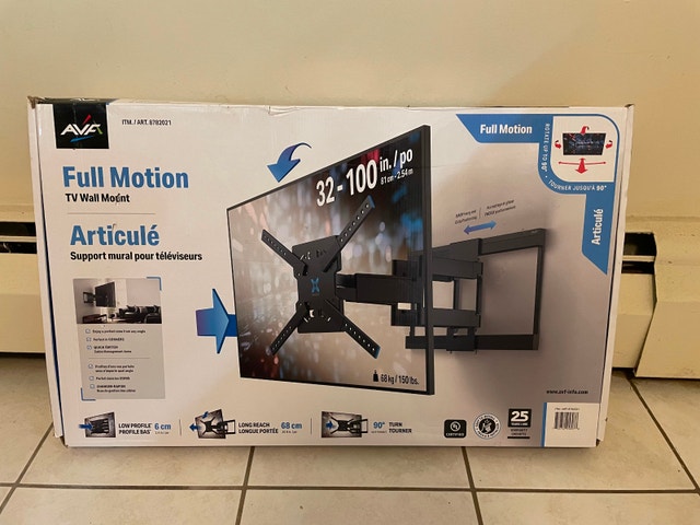 FULL MOTION TV WALL MOUNT (32” - 100”)