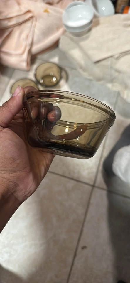 Pyrex amber glass bowls 4 - photo 2