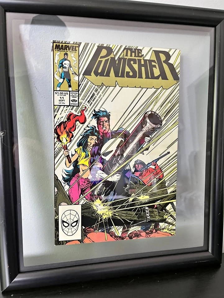 Framed Vintage Punisher Comic – Marvel Collectible