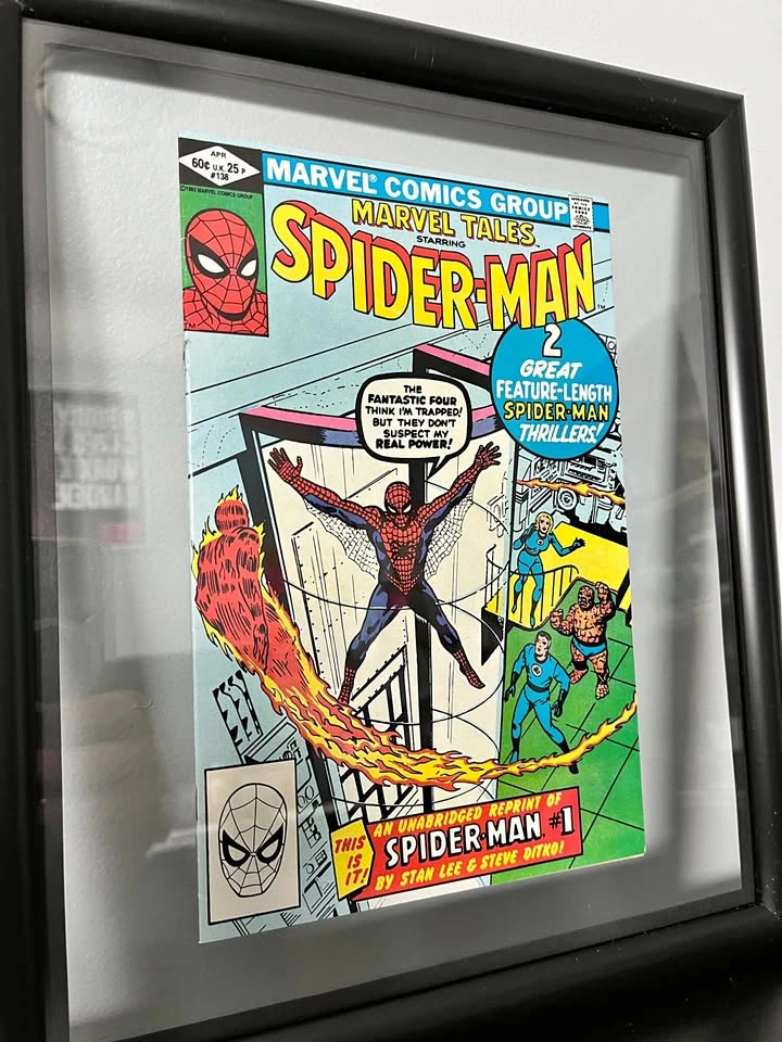 Framed Vintage Spider-Man Comic Display – Marvel Tales (1982)