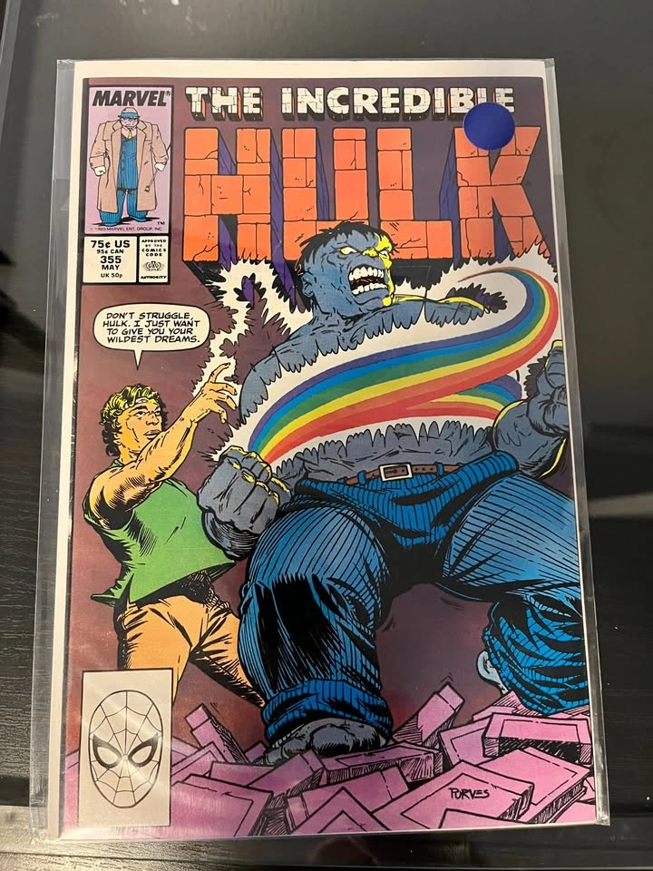 Framed Vintage Incredible Hulk Comic #355 (May 1989) - photo 3
