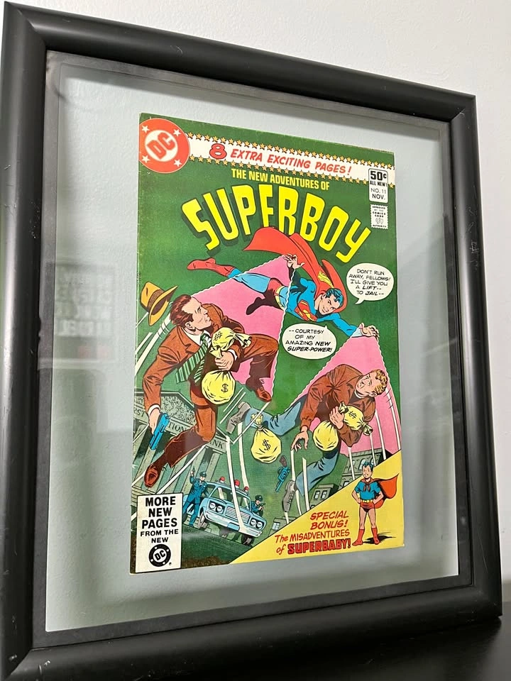 Vintage DC Superboy Comic (1980) – Framed & Ready to Display!