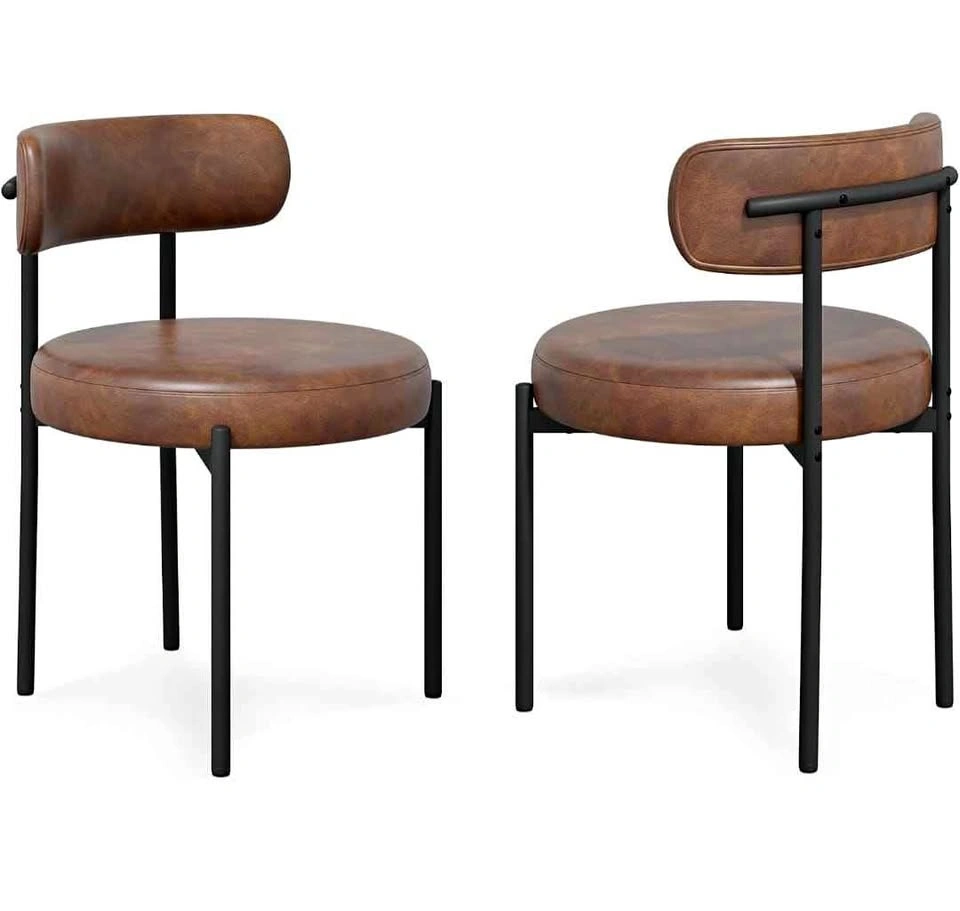 Brand new Dining Chairs Set of 2, Round Boucle Dining Chairs