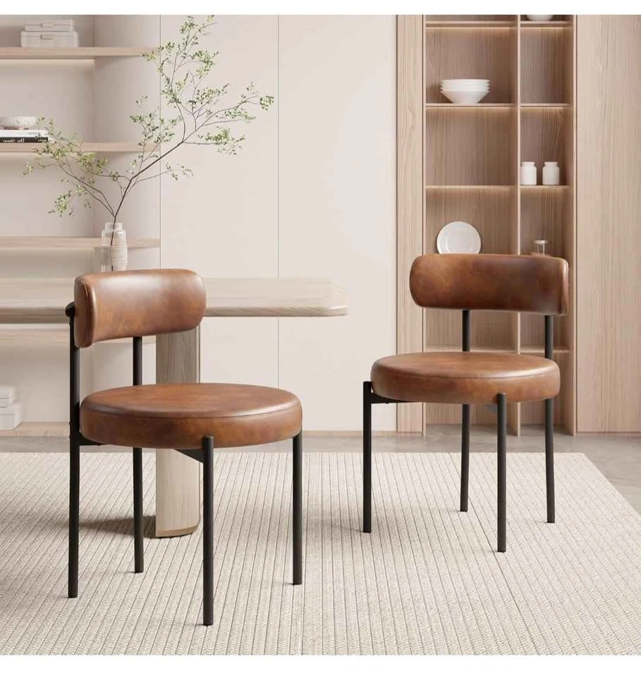 Brand new Dining Chairs Set of 2, Round Boucle Dining Chairs - photo 4